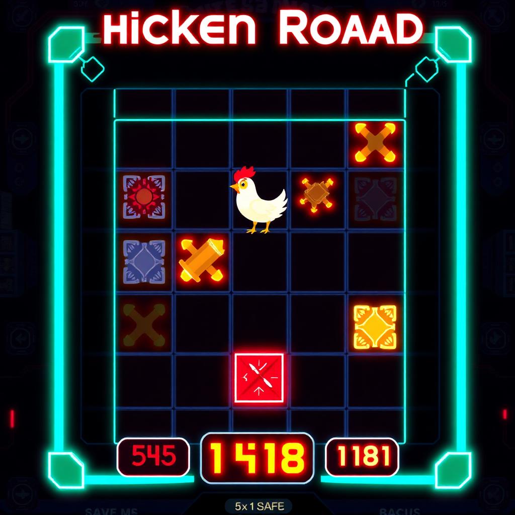 Chicken Road 5x5 Game Grid